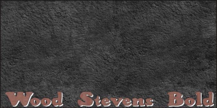 Wood Stevens Bold Font poster