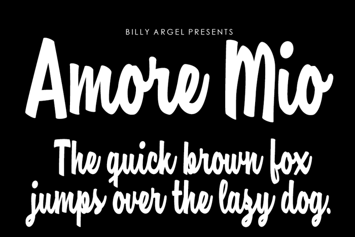 Amore Mio Font poster