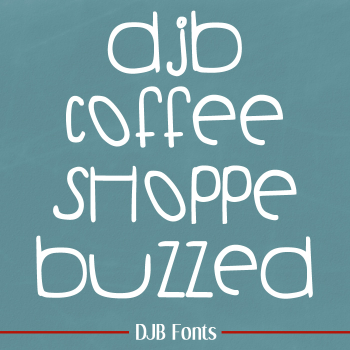 DJB COFFEE SHOPPE BUZZED Font poster