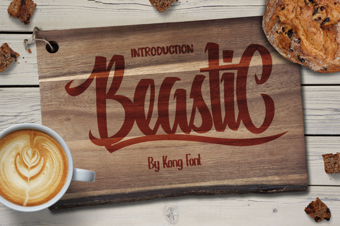 Beastic Font poster