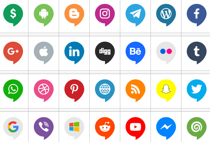 Icons Social Media 14 Font