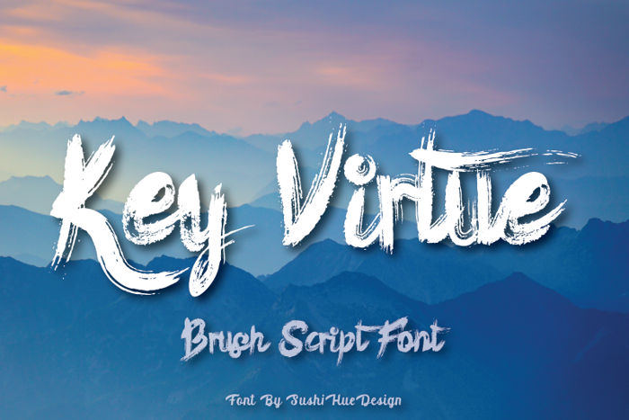 Key Virtue Font poster