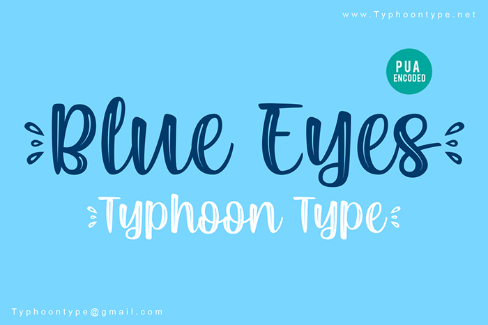Blue Eyes - Font poster