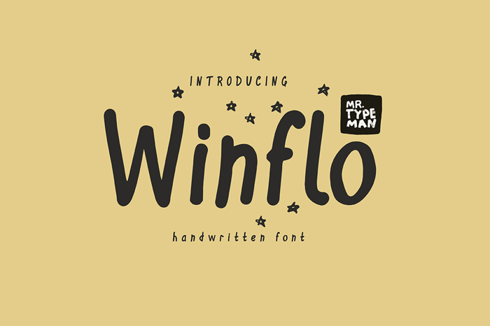 Winflo Font poster