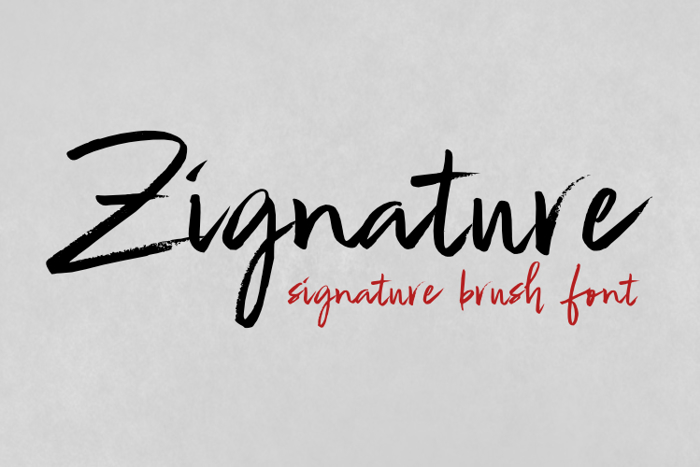 Zignature Font poster