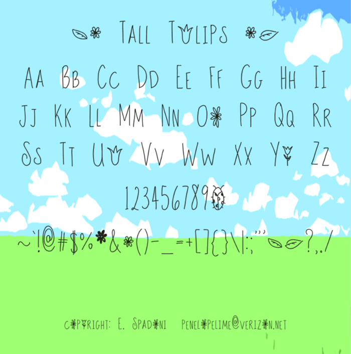 Tall Tulips Font poster