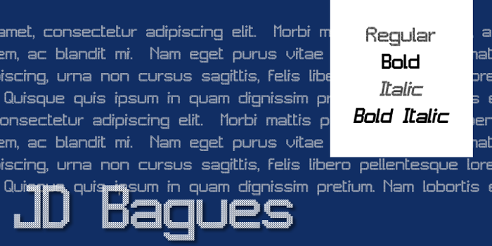 JD Bagues Font poster