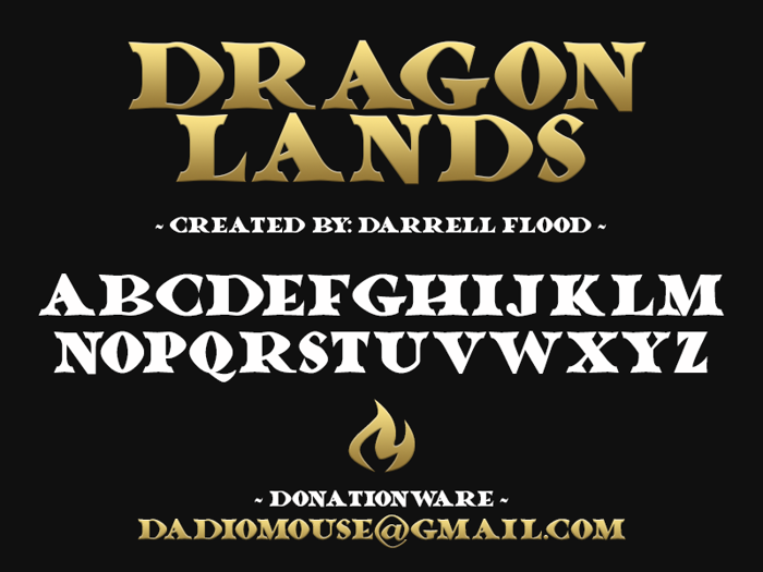 Dragonlands Font poster