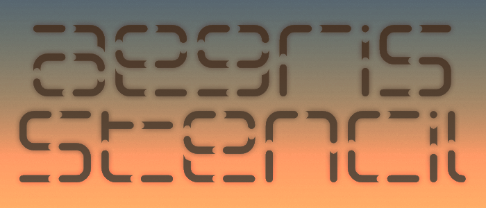 Aegris Stencil Font