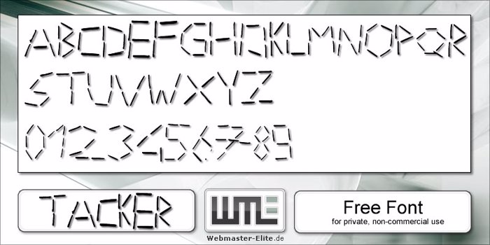 tacker Font poster