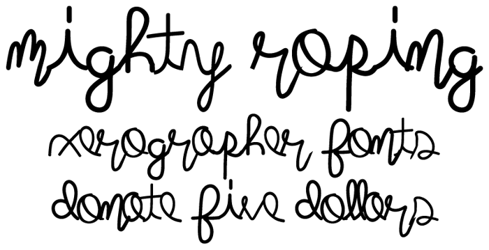 mightyroping Font poster