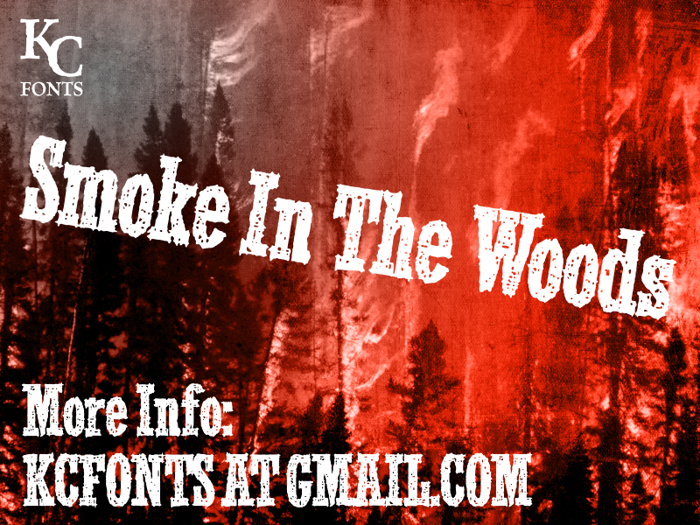 Smoke In The Woods Font poster
