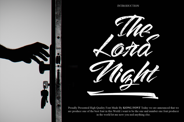 The Lord Night Font poster