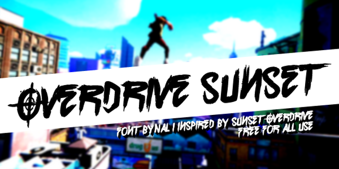 Overdrive Sunset Font poster