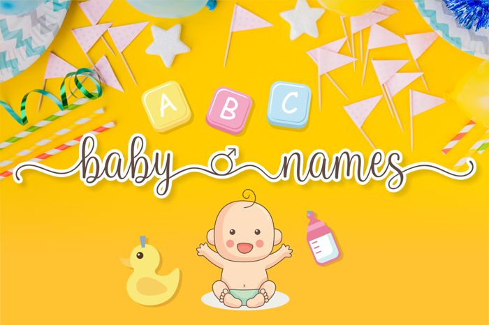 Baby Names Font poster