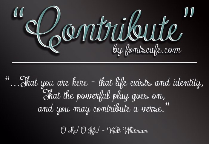 Contribute Font