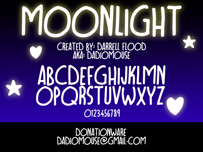 Moonlight Font poster