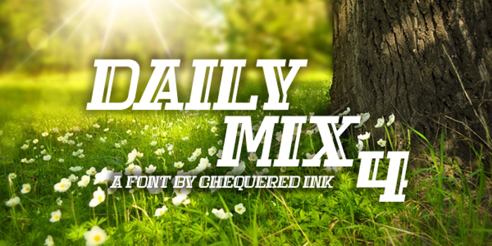 Daily Mix 4 Font poster