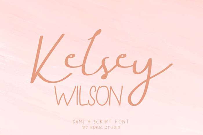 Kelsey Wilson Sans Font poster