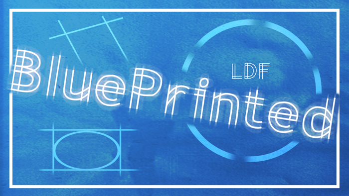 BluePrinted Font poster