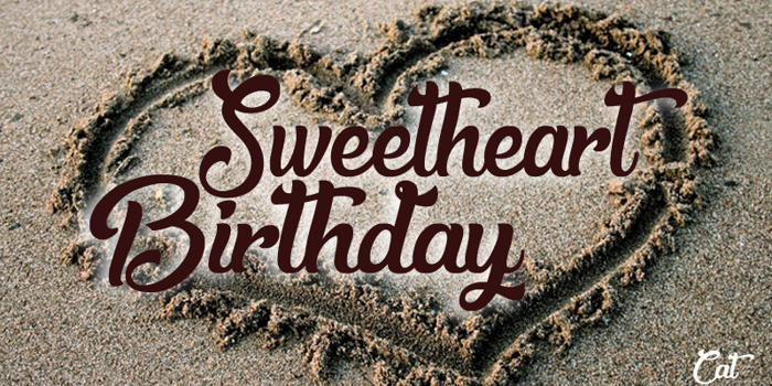 Sweetheart Birthday Font poster
