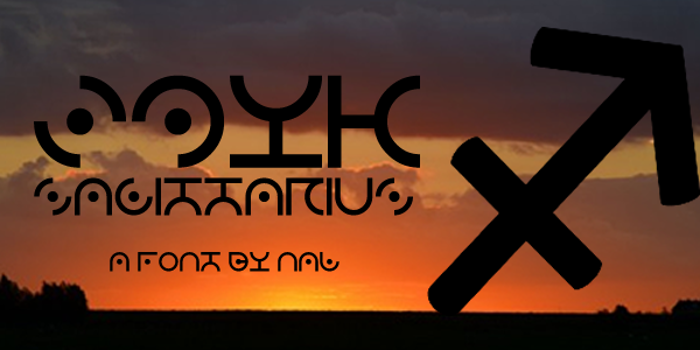 Zdyk Sagittarius Font poster