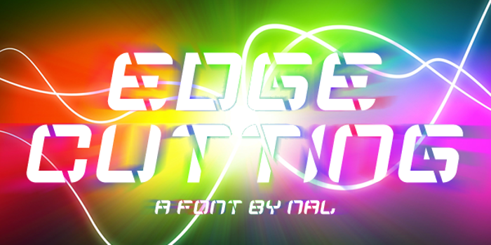 Edge Cutting Font poster