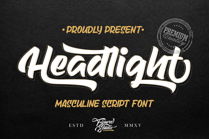 Headlight Font poster