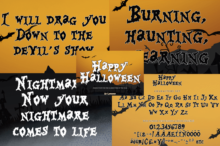 Happy Halloween Font poster