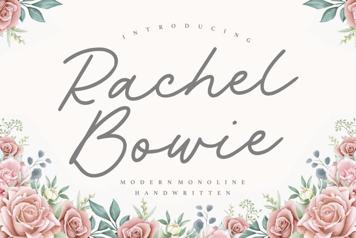Rachel Bowie Font poster