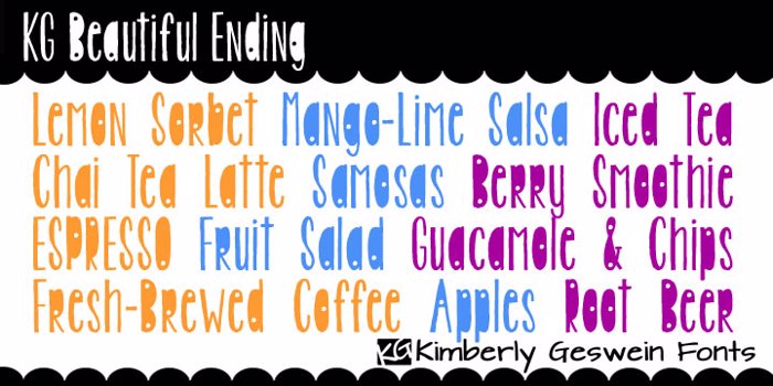 KG Beautiful Ending Font poster