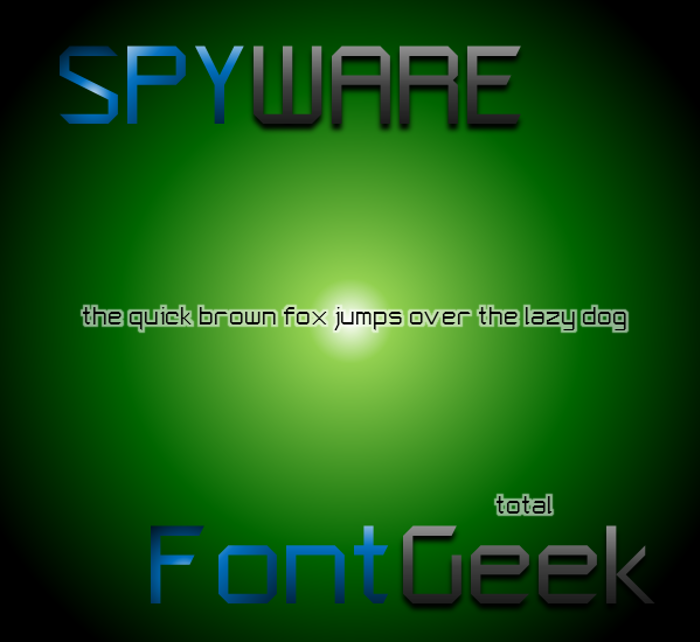 Spyware NBP Font poster