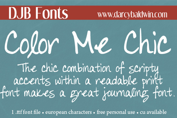 DJB Color Me Chic Font poster
