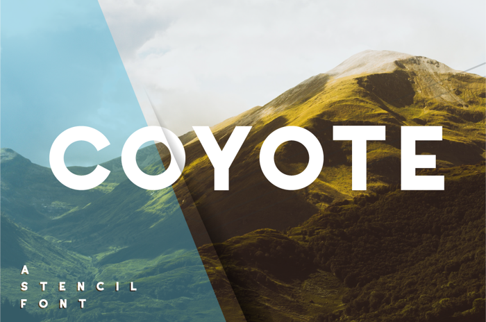 Coyote Font poster