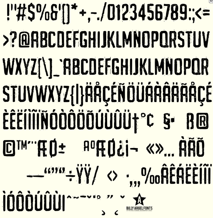 URGH TYPE Font poster