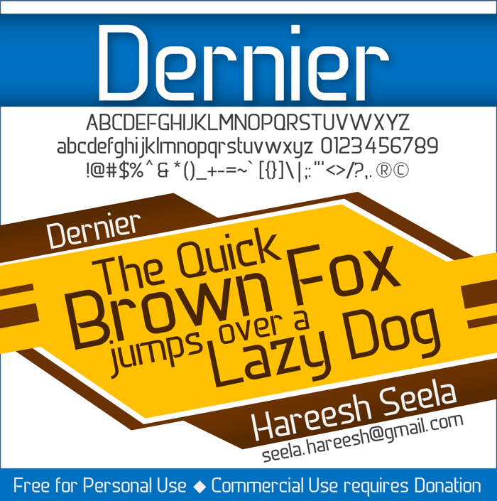 DERNIER Font poster