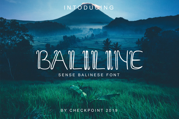 Baliline Font poster