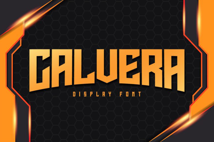 Calvera Font poster