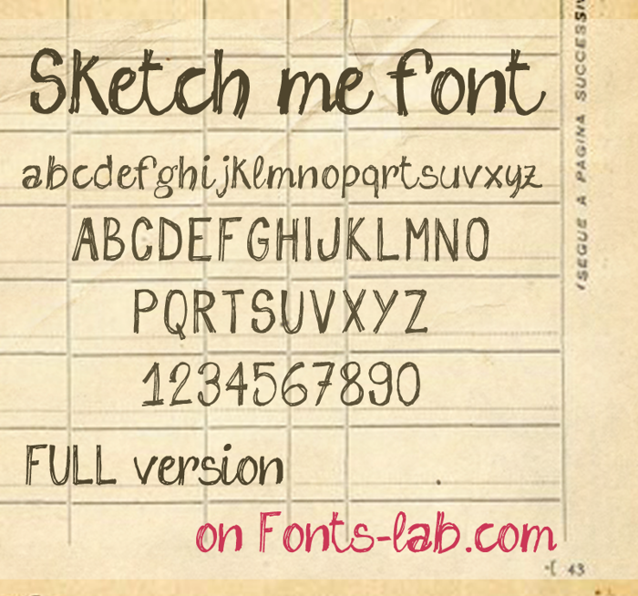 Sketch me_FREE-version Font by FontsCafe | FontSpace