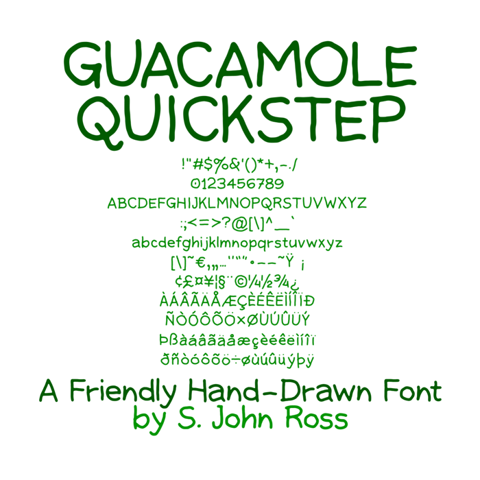Guacamole Quickstep Font poster