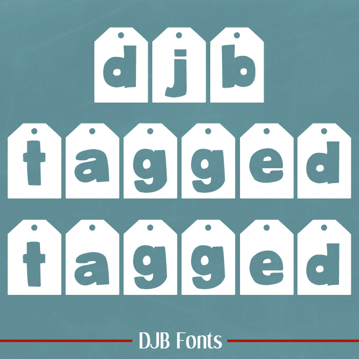 DJB TAGGED Font poster
