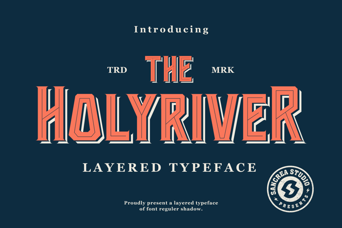 Holyriver Font poster