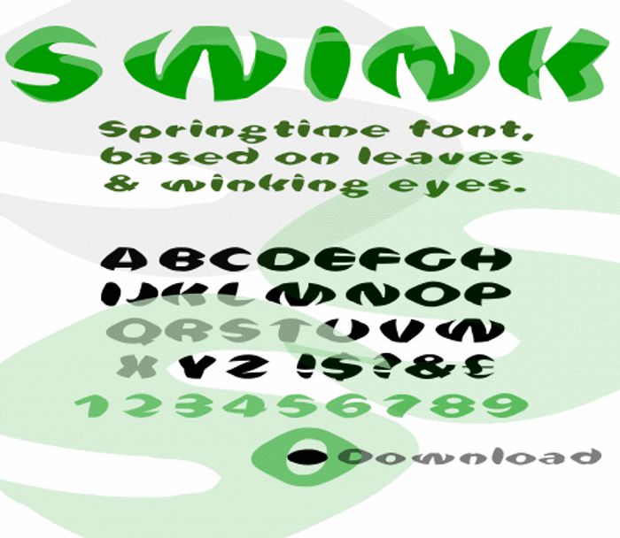 Swink Font poster