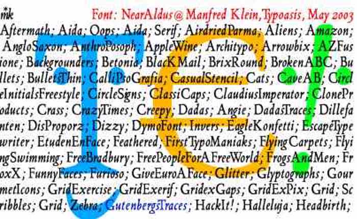 NearAldus Font poster