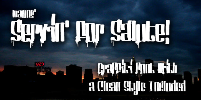 Servin' For Salute Font poster