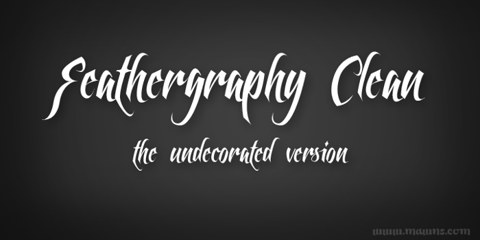 Feathergraphy Clean Font poster