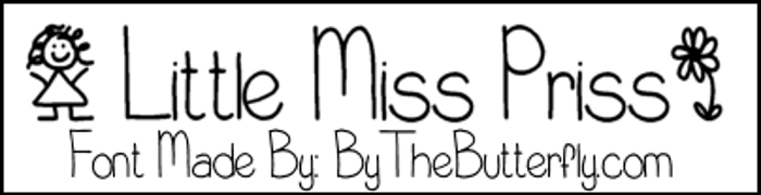 LittleMissPriss Font poster