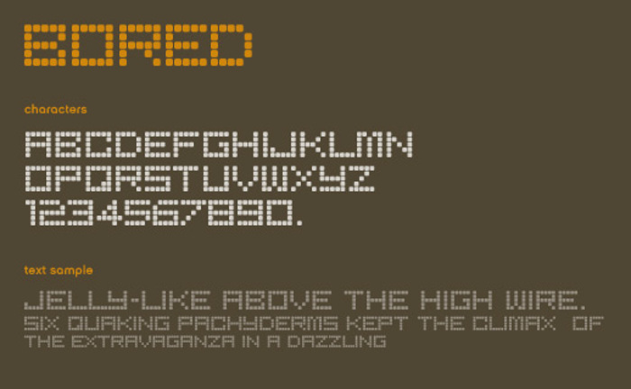 Bored Font poster