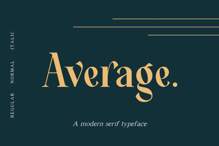 Average Font poster