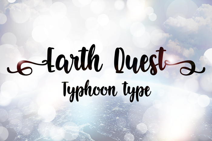 Earth Quest Font poster